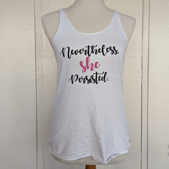 💙 Alternative Women's Meegs Racer Tank ~*~ Nevertheless She Persisted - Picture 4 of 15